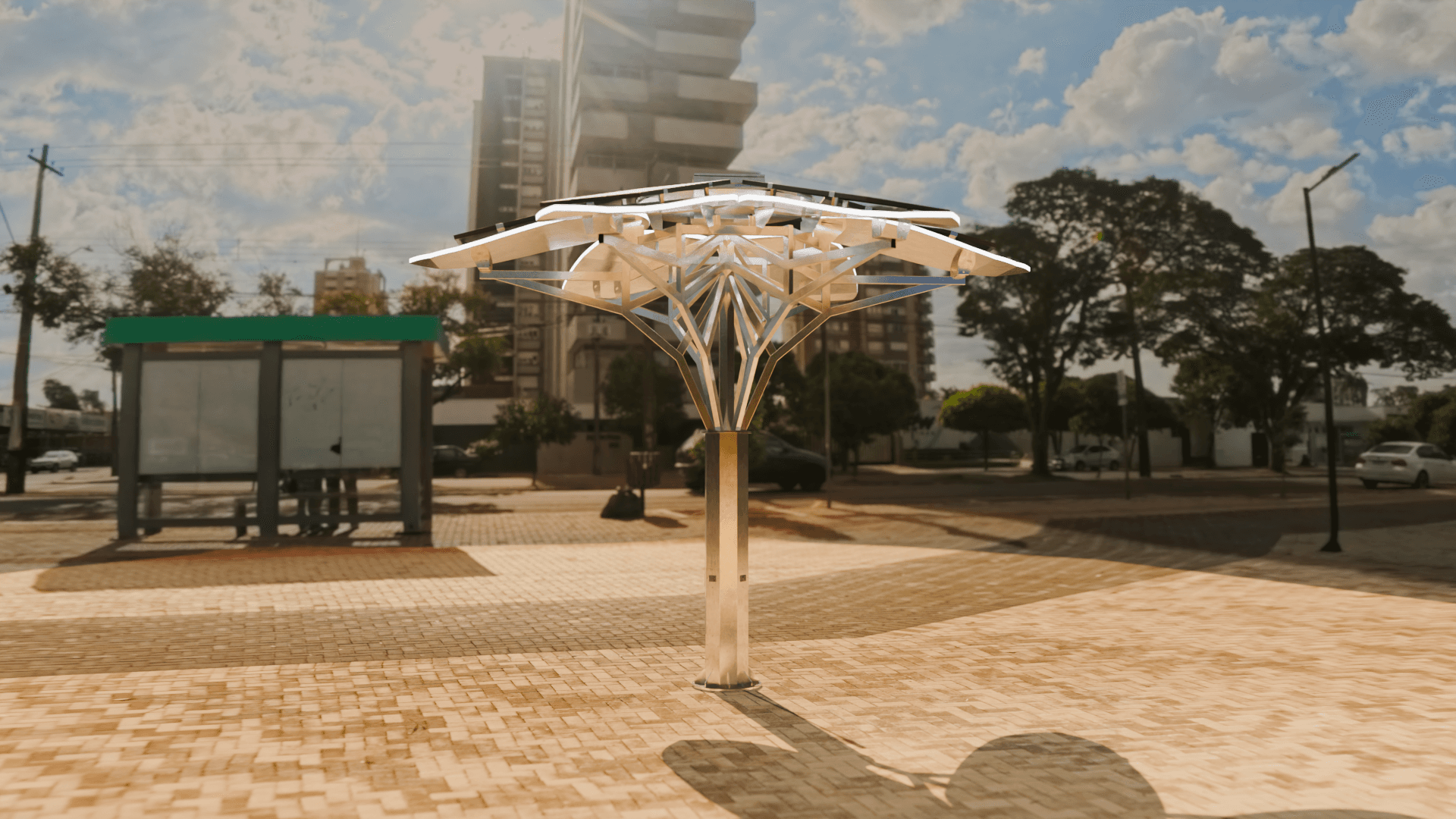 Árvore Solar instalada em ambiente escolar